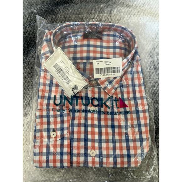 UNTUCKit Other - UNTUCKit Mens 'Highland' Tall Regular Fit Long Sleeve Button Up Plaid Shirt XXXL